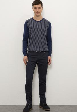 Erkek İndigo Kazak - 50223882038