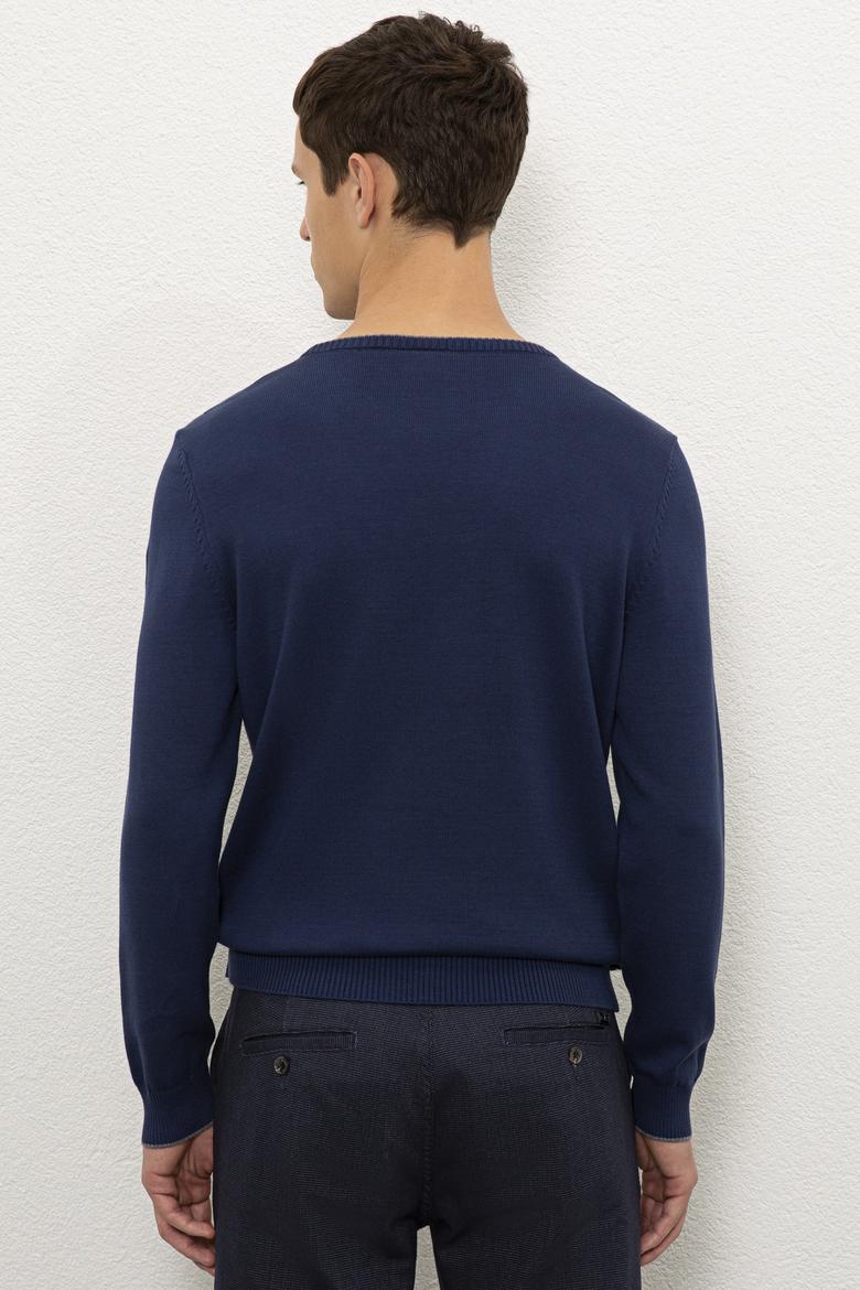 Erkek İndigo Kazak - 50223882038