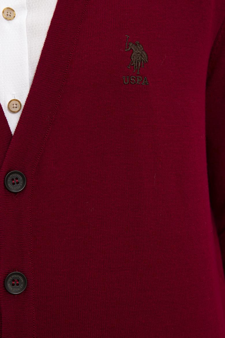 Erkek Bordo  Triko Hırka - 50229572010