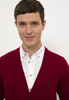 Erkek Bordo  Triko Hırka - 50229572010