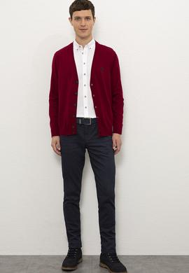 Erkek Bordo  Triko Hırka - 50229572010