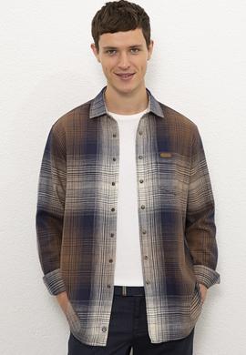 Erkek Kahverengi Gömlek Uzunkol - 50225516010