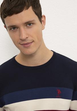 Erkek Lacivert Bisiklet Yaka Triko Kazak - 50229180001