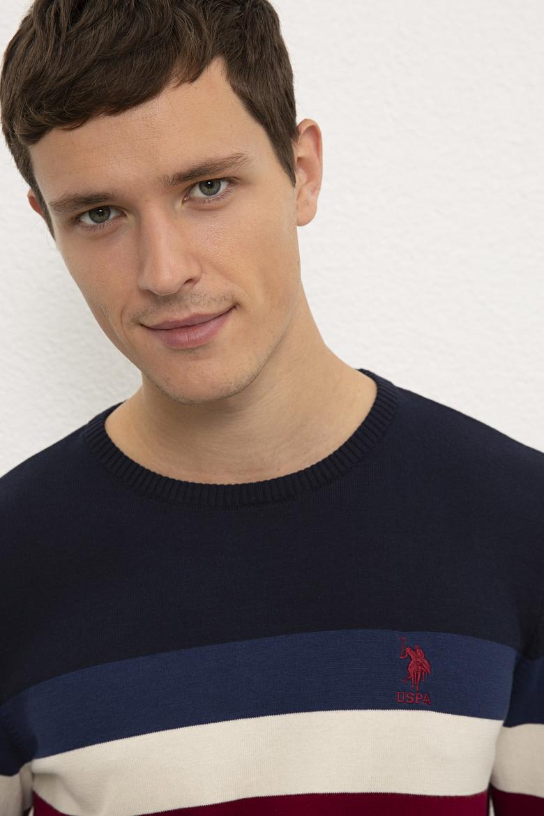 Erkek Lacivert Bisiklet Yaka Triko Kazak - 50229180001