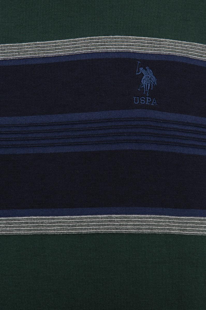 Erkek Yeşil Bisiklet Yaka Triko Kazak