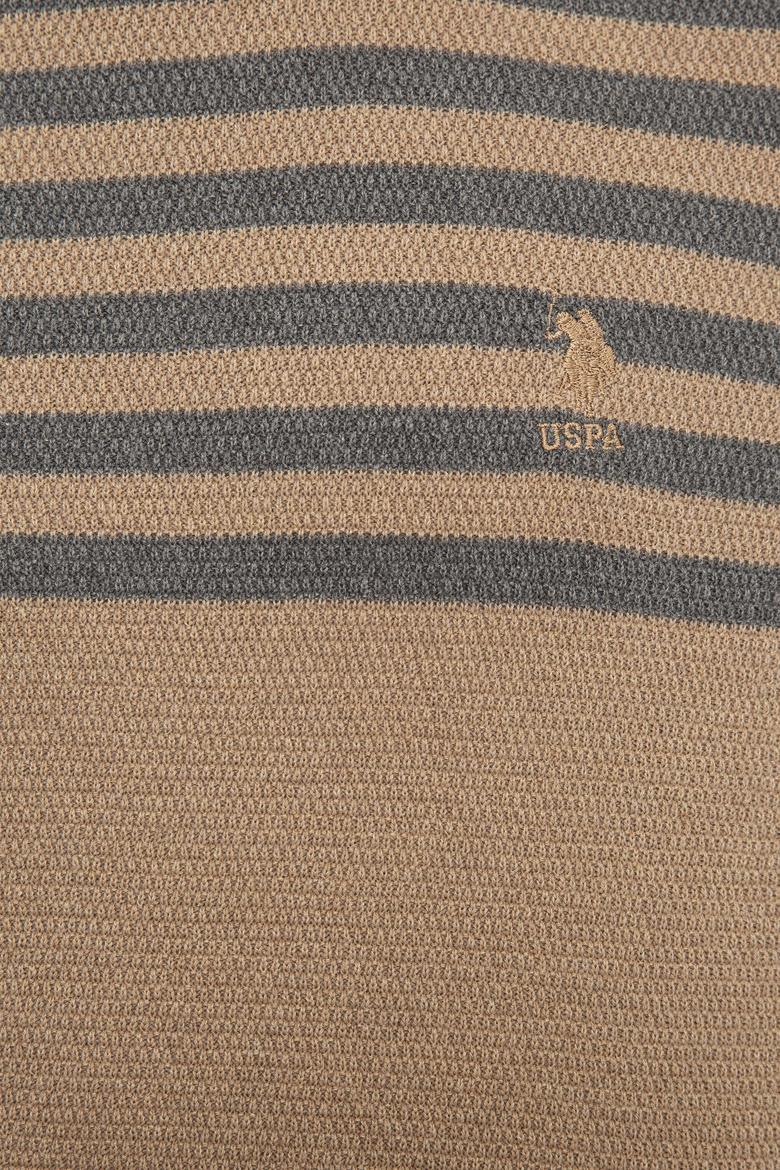 Erkek Camel Melanj Bisiklet Yaka Triko Kazak - 50223820049