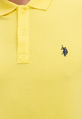 Erkek Sarı Basic Polo Yaka Tişört - 50217612350