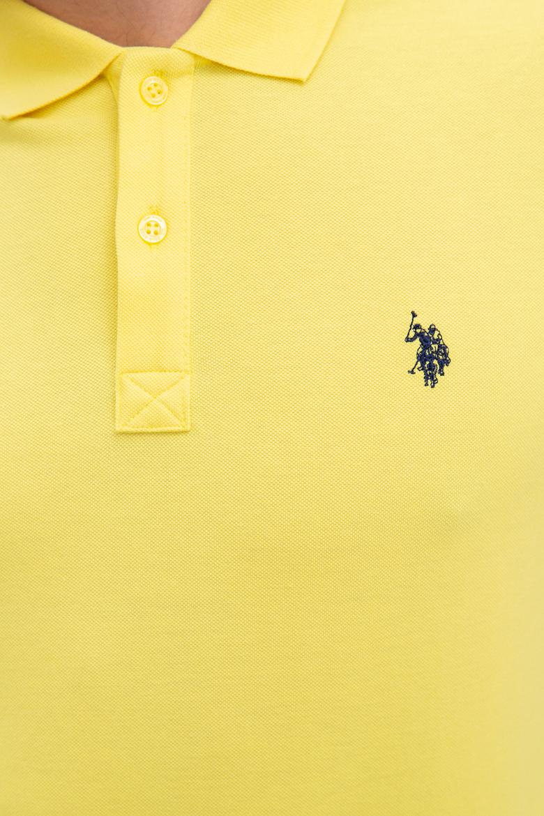 Erkek Sarı Basic Polo Yaka Tişört - 50217612350