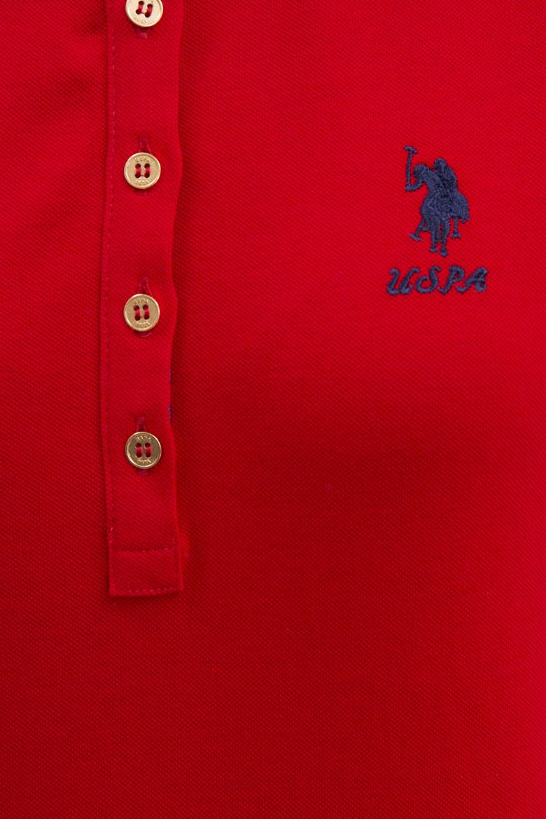 Kadın Kırmızı Basic Polo Yaka Tişört - 50217591026