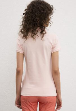 Kadın Açık Pembe Basic Polo Yaka Tişört - 50217591178
