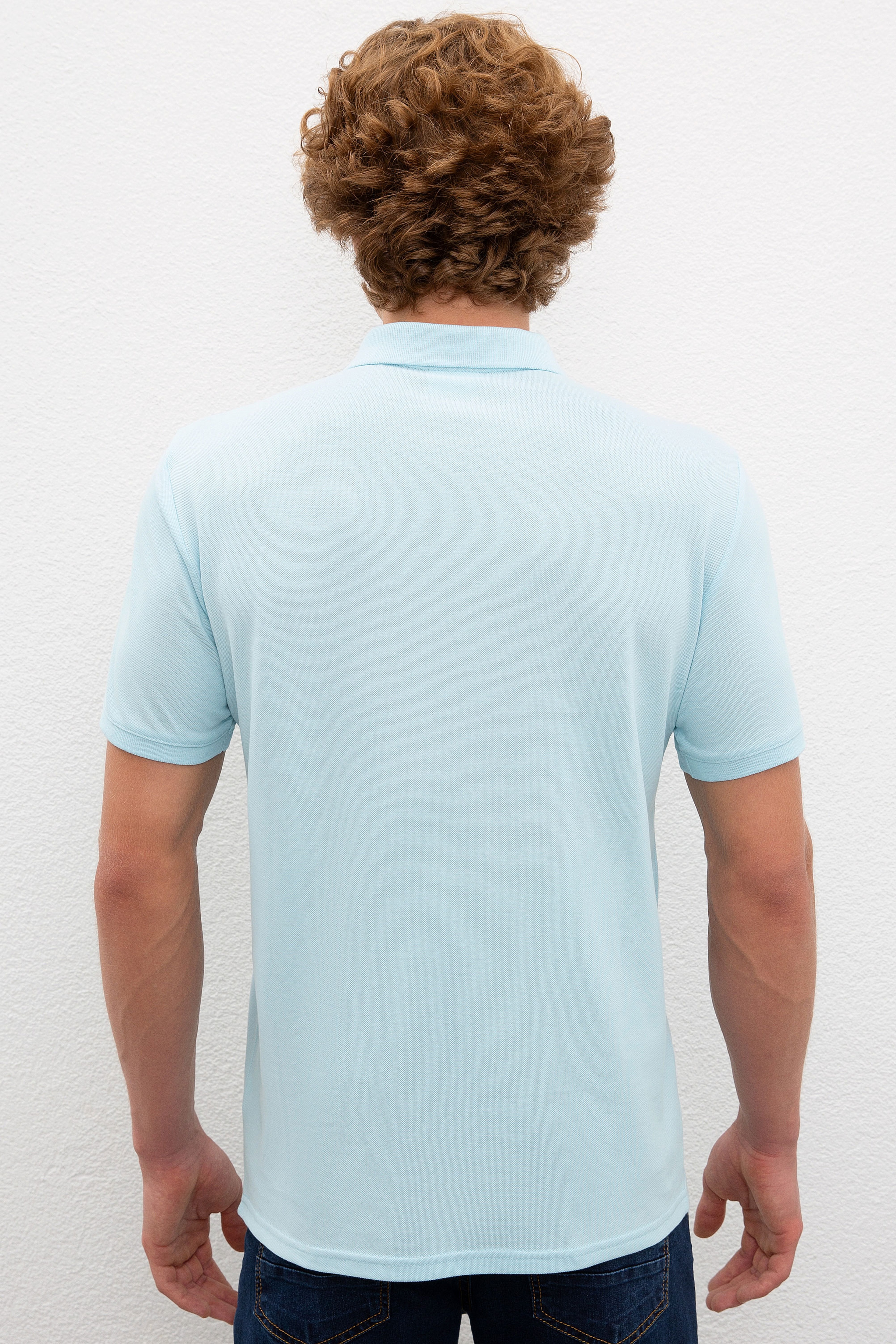 Erkek Aqua Basic Polo Yaka Tişört - Image 3
