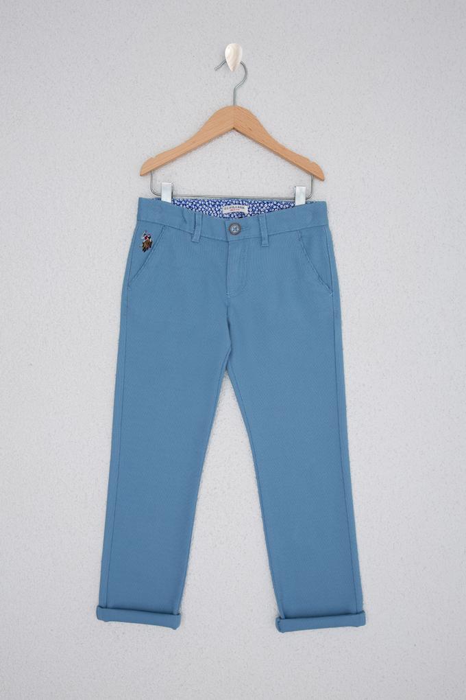 Erkek Çocuk Açık İndigo Kanvas Pantolon