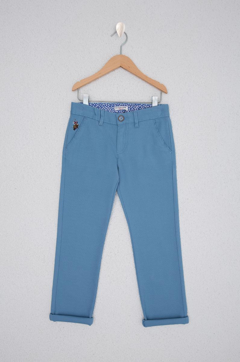 Erkek Çocuk Açık İndigo Kanvas Pantolon