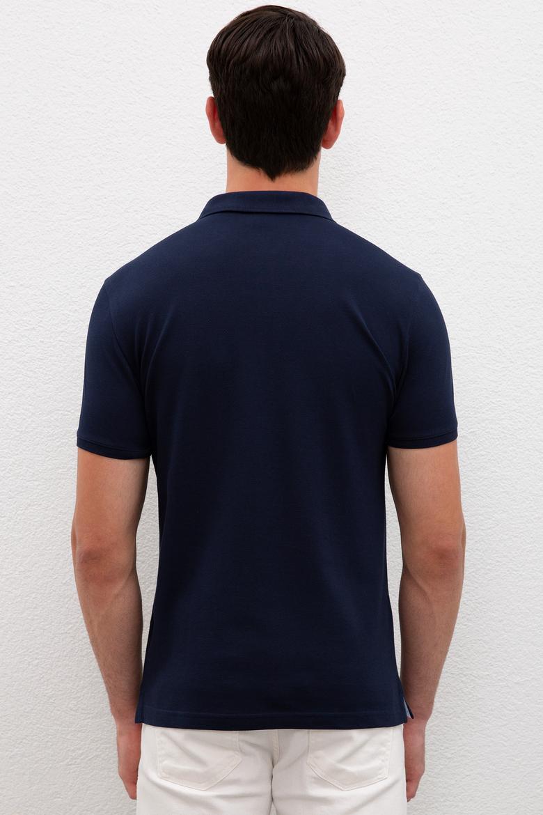 Erkek Koyu Lacivert Basic Tişört - 50231513146