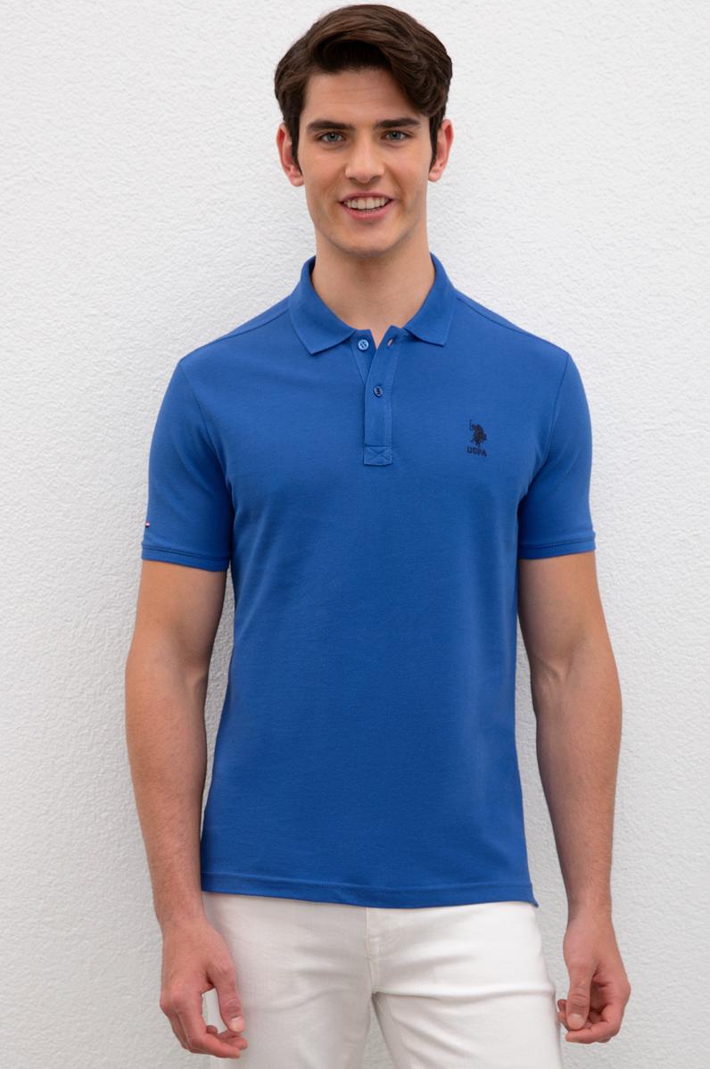 Erkek Saks Basic Polo Yaka Tişört
