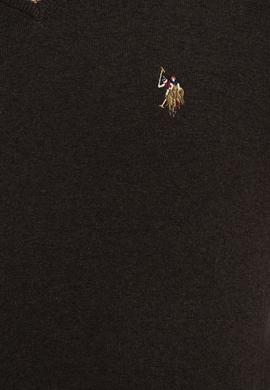 Erkek Kahverengi Melanj V-Yaka Triko Kazak Basic - 50224747037