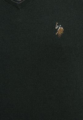 Erkek Koyu Yeşil Basic Kazak - 50224747064