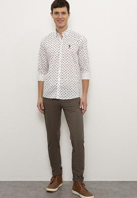 Erkek Beyaz Uzun Kollu Gömlek - 50226587013