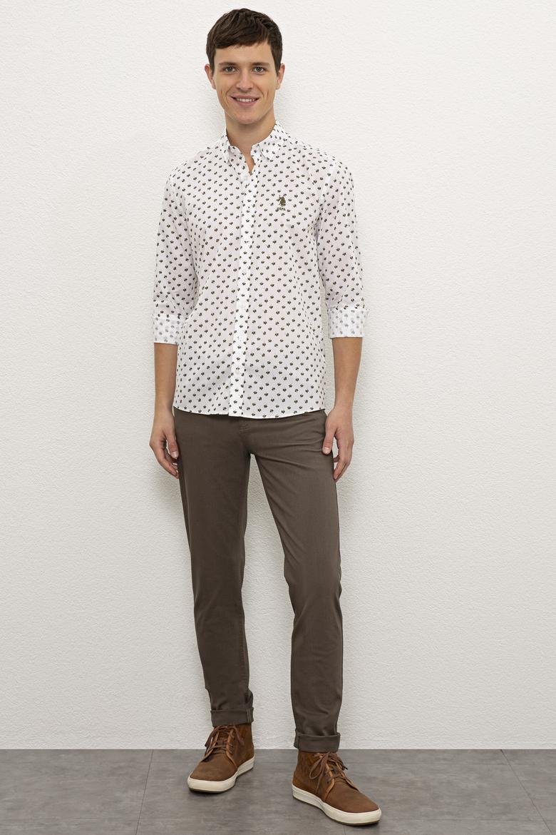 Erkek Beyaz Uzun Kollu Gömlek - 50226587013