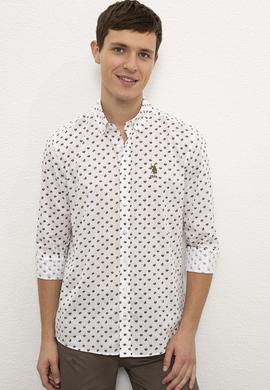 Erkek Beyaz Uzun Kollu Gömlek - 50226587013