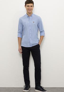Erkek Açık Mavi Uzun Kollu Gömlek - 50226465007