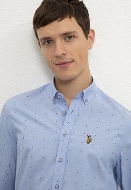 Erkek Açık Mavi Uzun Kollu Gömlek - 50226465007