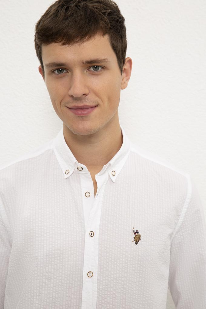 Erkek Beyaz Uzun Kollu Gömlek