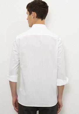 Erkek Beyaz Uzun Kollu Gömlek - 50225253019