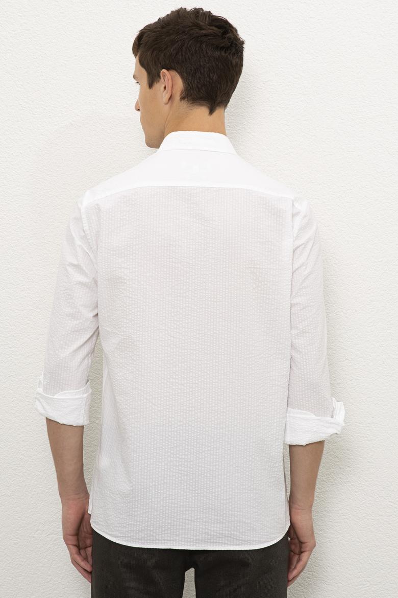 Erkek Beyaz Uzun Kollu Gömlek - 50225253019