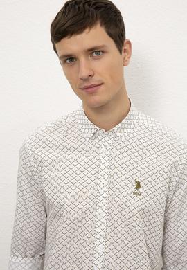 Erkek Beyaz Uzun Kollu Gömlek - 50226605023