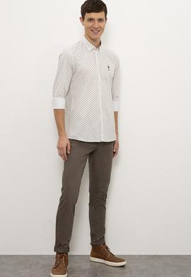 Erkek Beyaz Uzun Kollu Gömlek - 50226605023