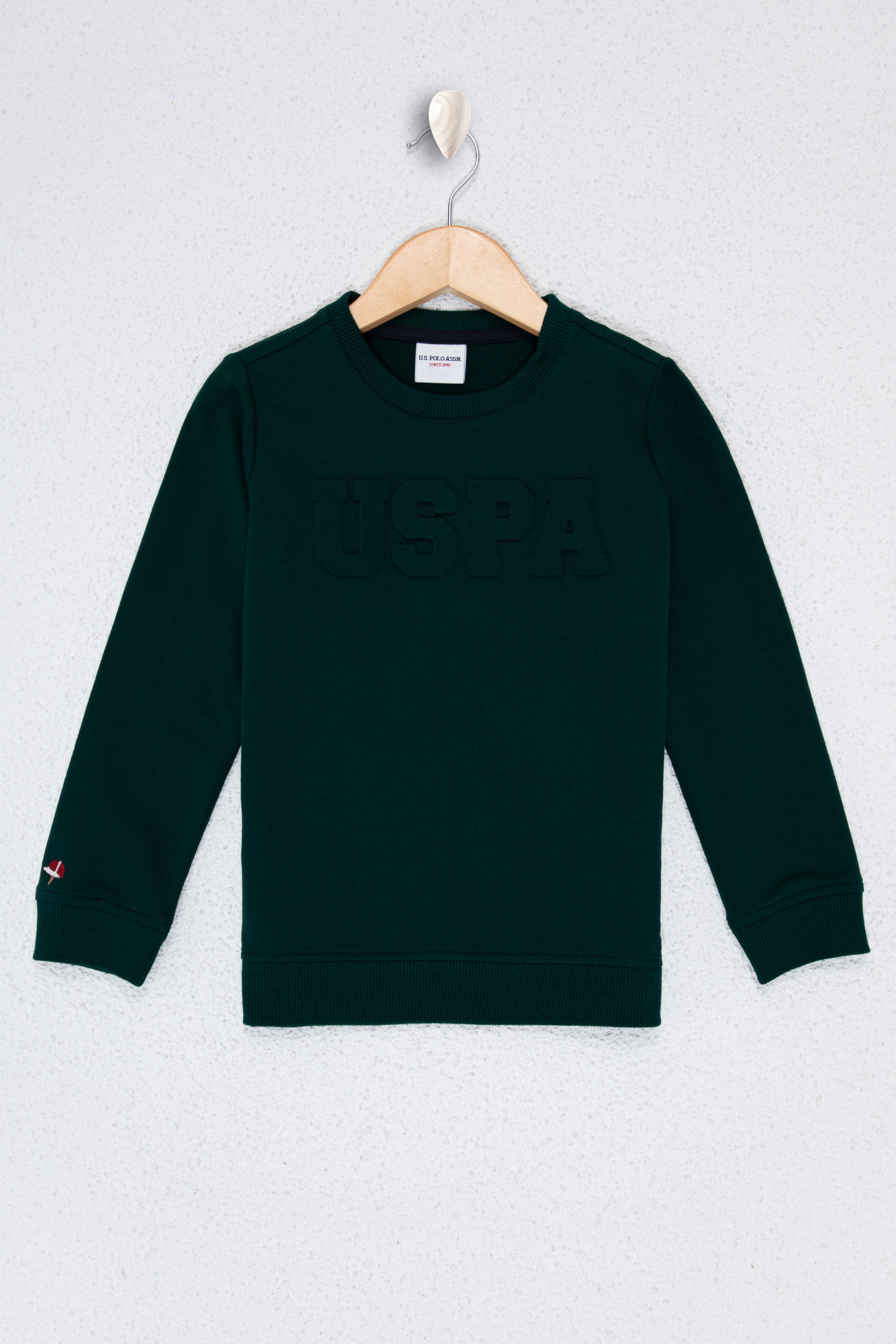 Çocuk Yeşil Sweatshirt Basic - Image 1
