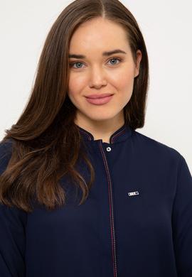 Kadın Lacivert Uzun Kollu Gömlek - 50225776014