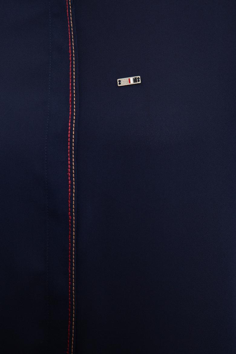 Kadın Lacivert Uzun Kollu Gömlek - 50225776014