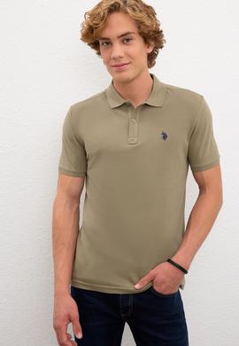 Erkek Haki Basic Tişört - 50217612202