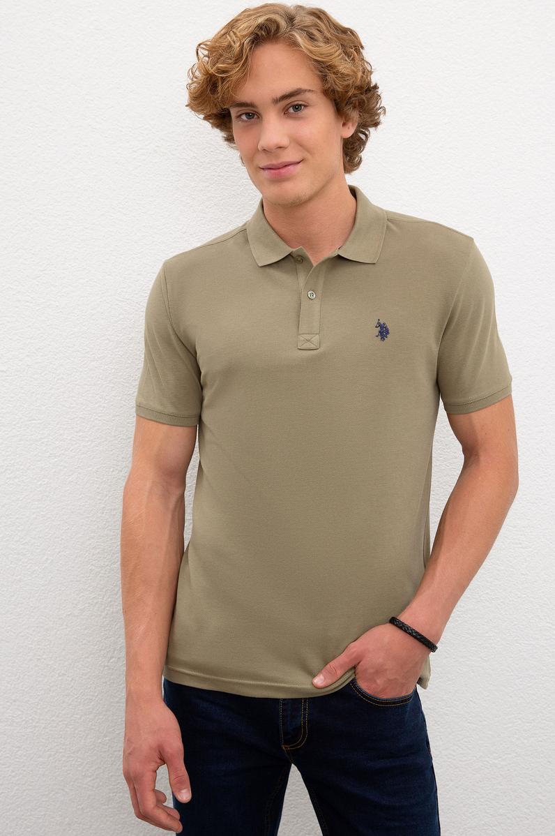 Erkek Haki Basic Tişört