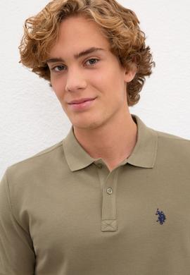 Erkek Haki Basic Tişört - 50217612202