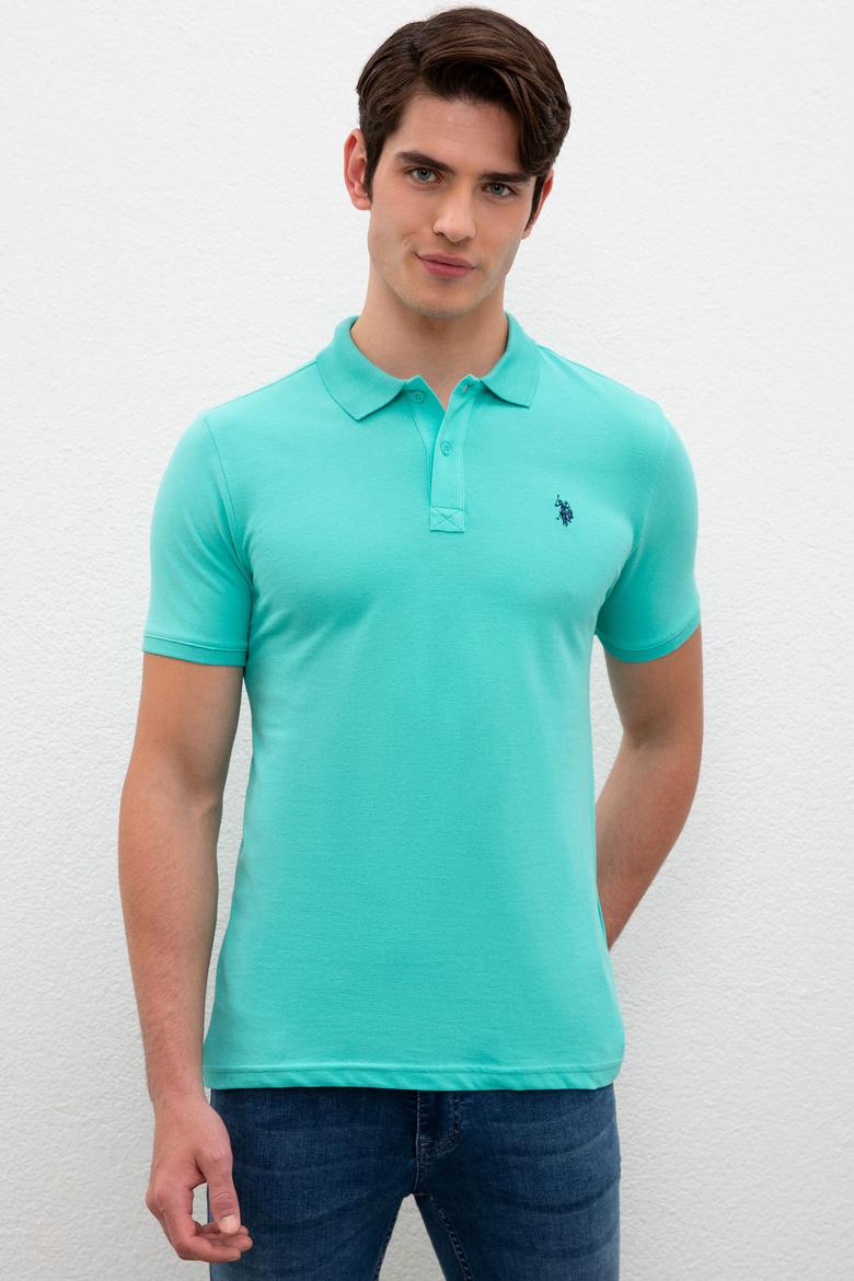 Erkek Mint Basic Polo Yaka Tişört