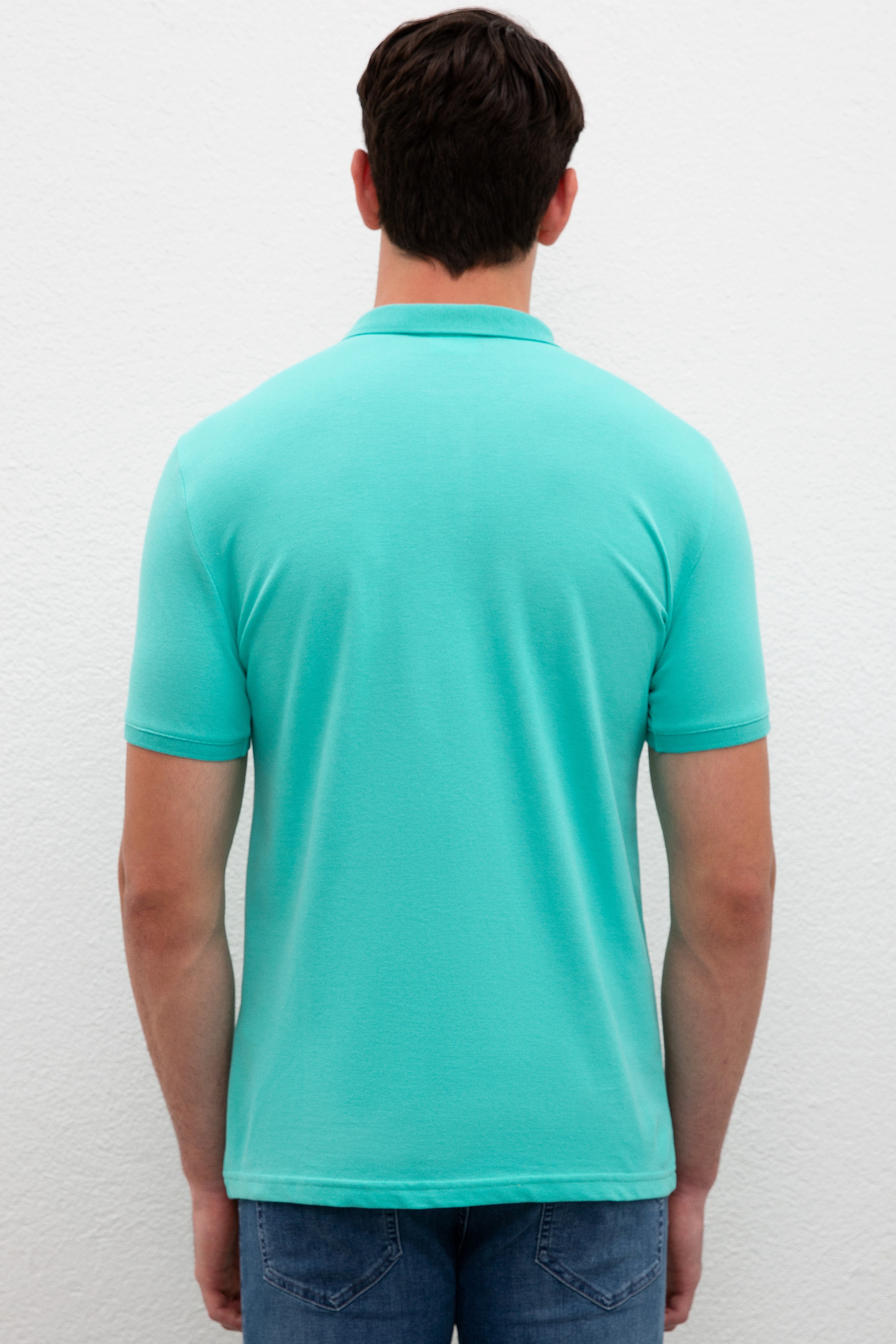 Erkek Mint Basic Polo Yaka Tişört