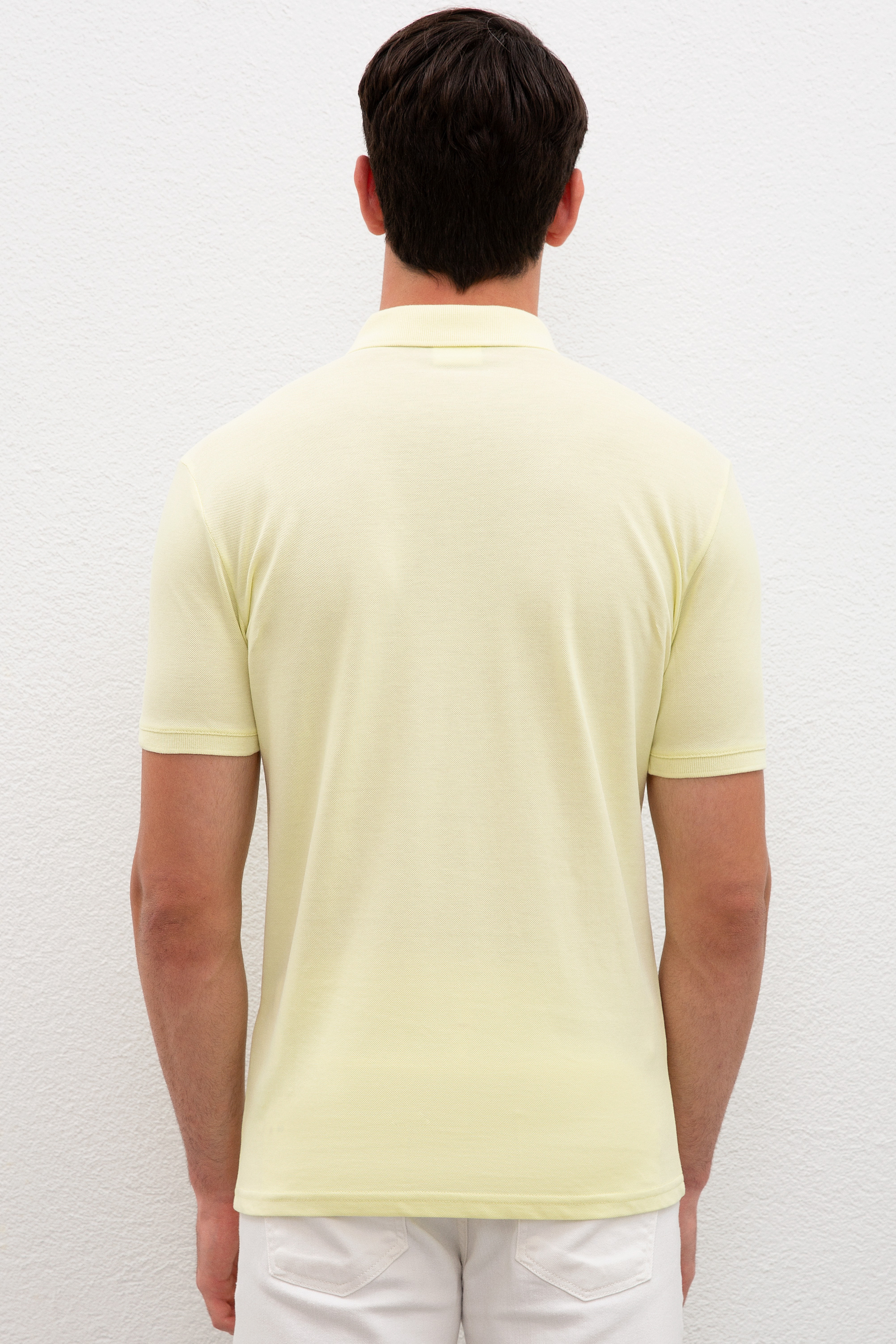Erkek Su Yeşili Basic Polo Yaka Tişört - Image 3