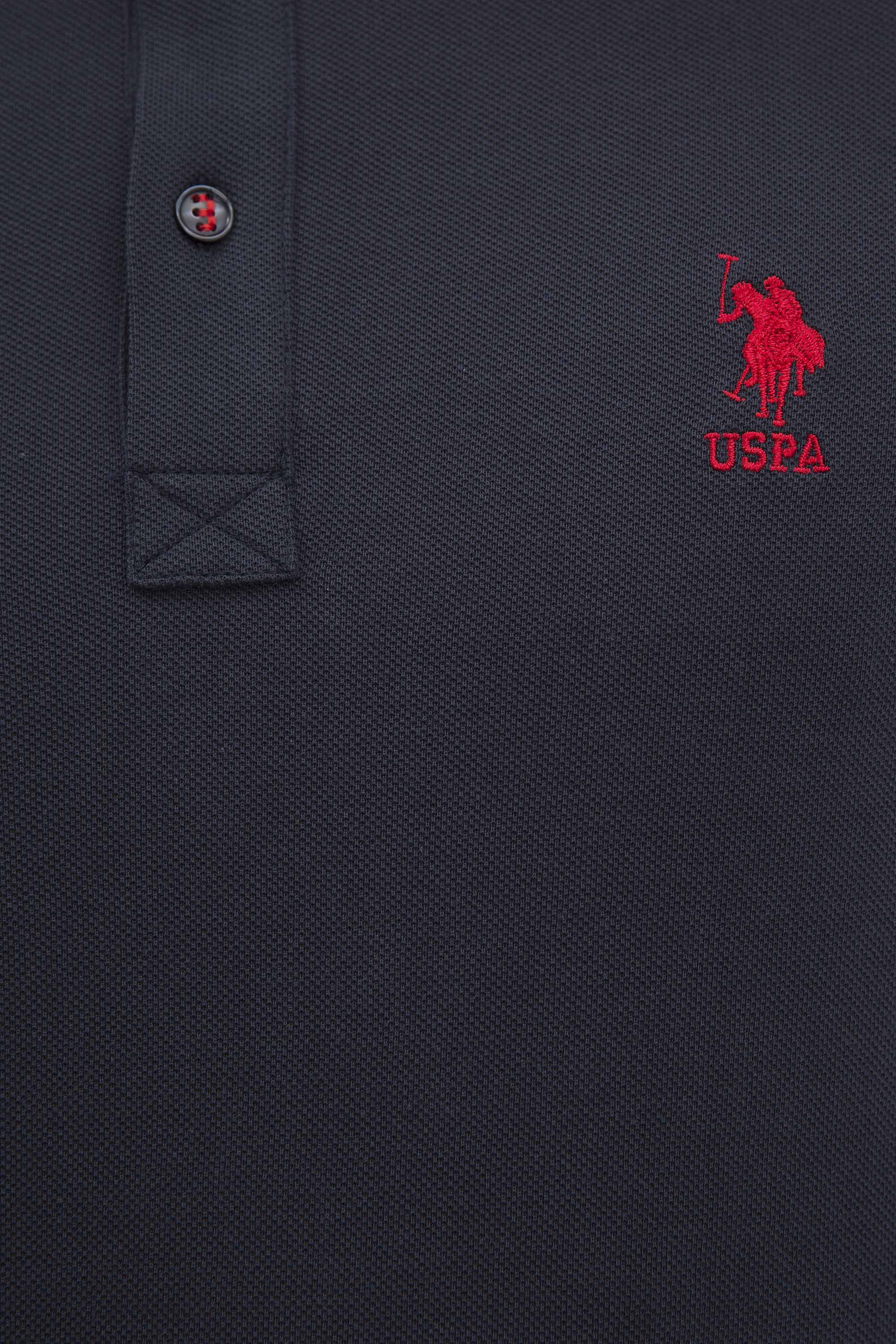Erkek Koyu Lacivert Polo Yaka Basic Tişört