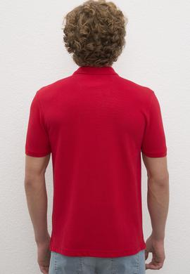 Erkek Kırmızı Polo Yaka Basic T-Shirt - 50222632328