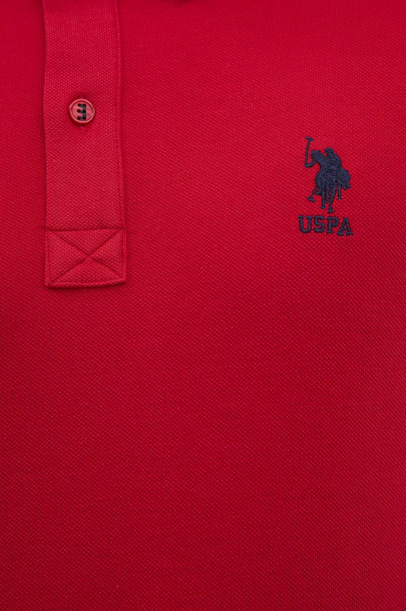 Erkek Kırmızı Polo Yaka Basic Tişört