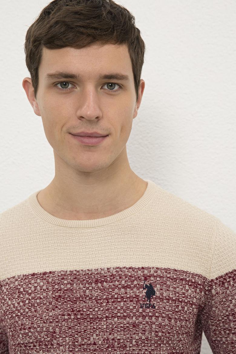 Erkek Lacivert Bisiklet Yaka Triko Kazak - 50228566010