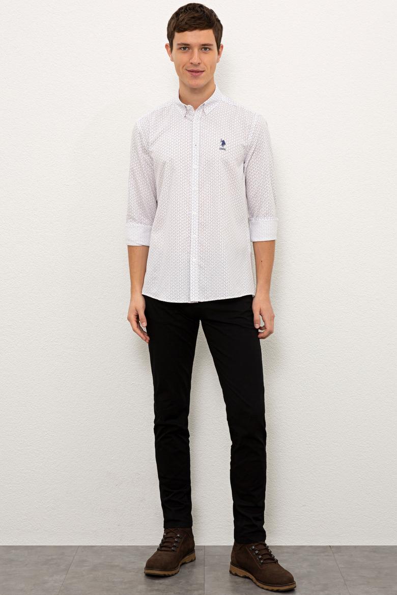 Erkek Bordo Uzun Kollu Gömlek - 50226697005