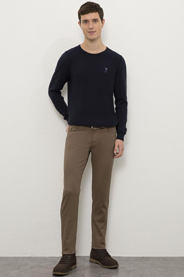 Erkek Lacivert Bisiklet Yaka Triko Kazak - 50229090037