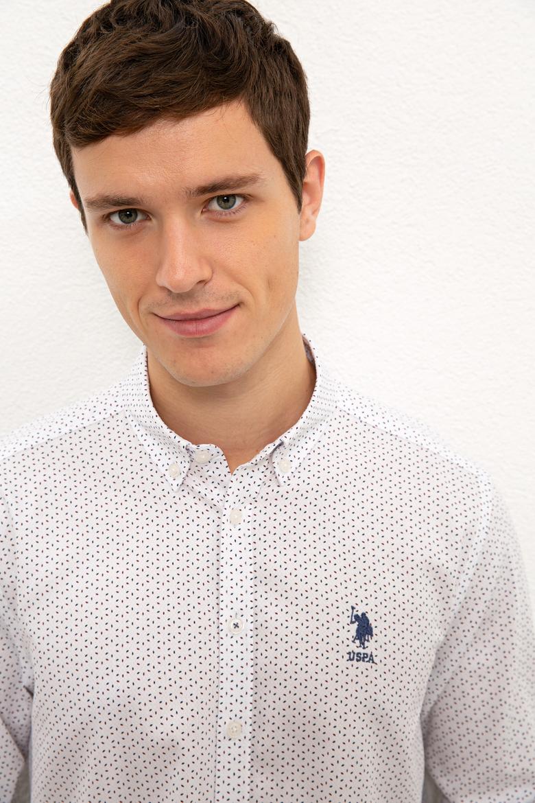 Erkek Bordo Uzun Kollu Gömlek - 50226697005