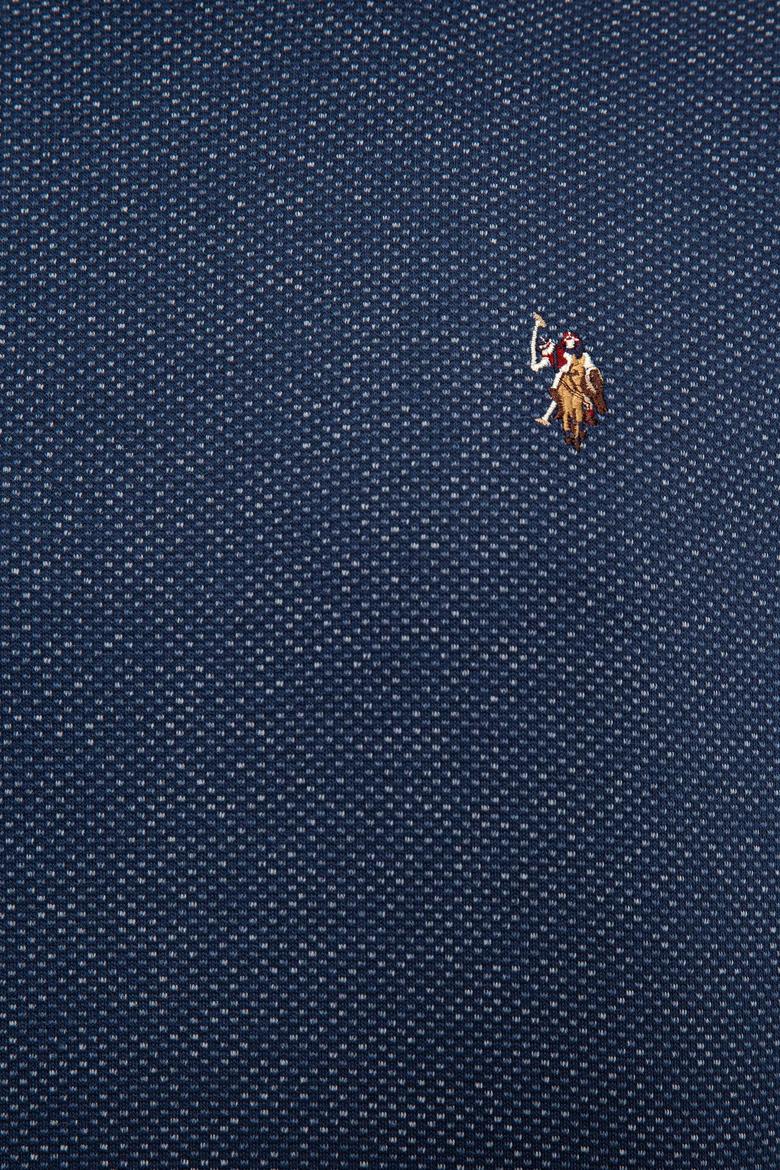 Erkek İndigo Bisiklet Yaka Sweatshirt - 50225415027