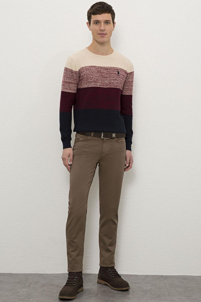 Erkek Lacivert Bisiklet Yaka Triko Kazak - 50228566010