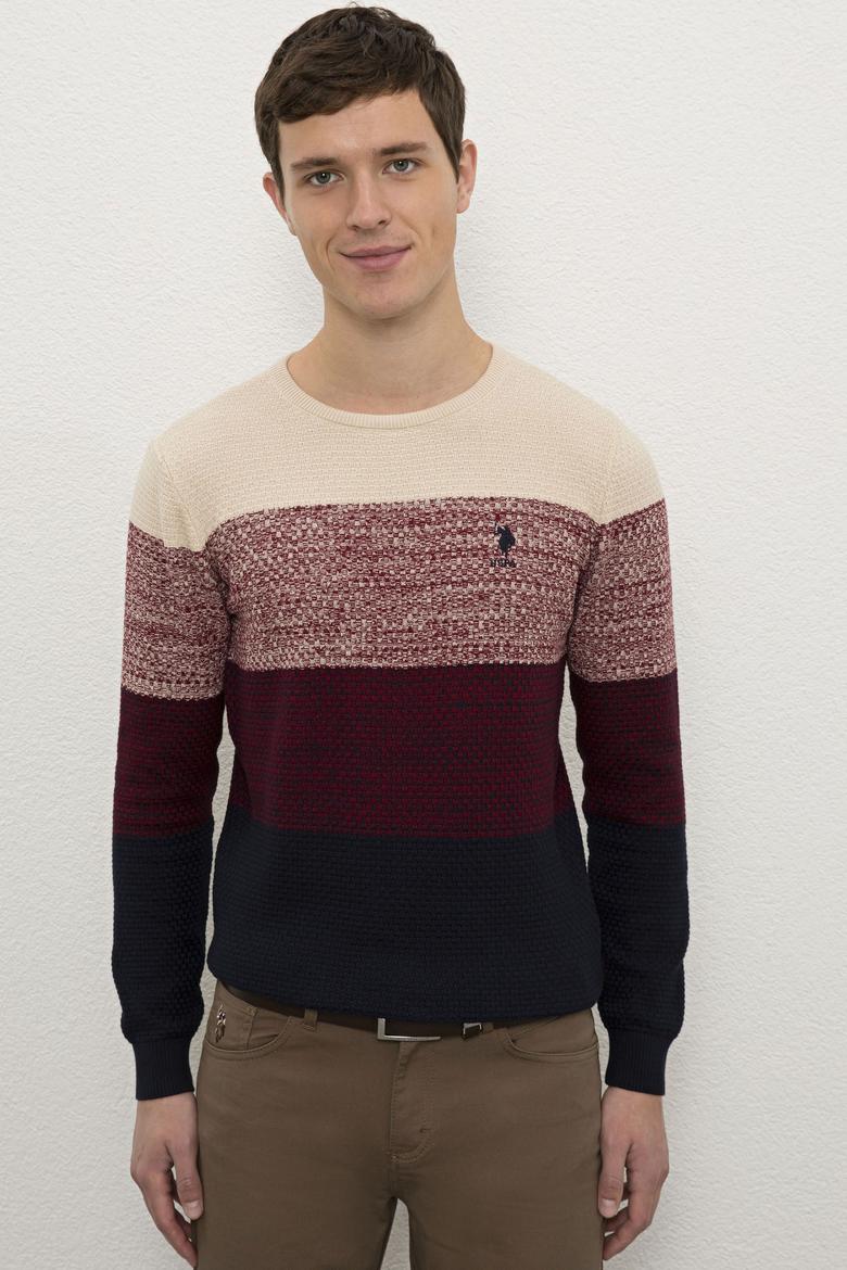 Erkek Lacivert Bisiklet Yaka Triko Kazak